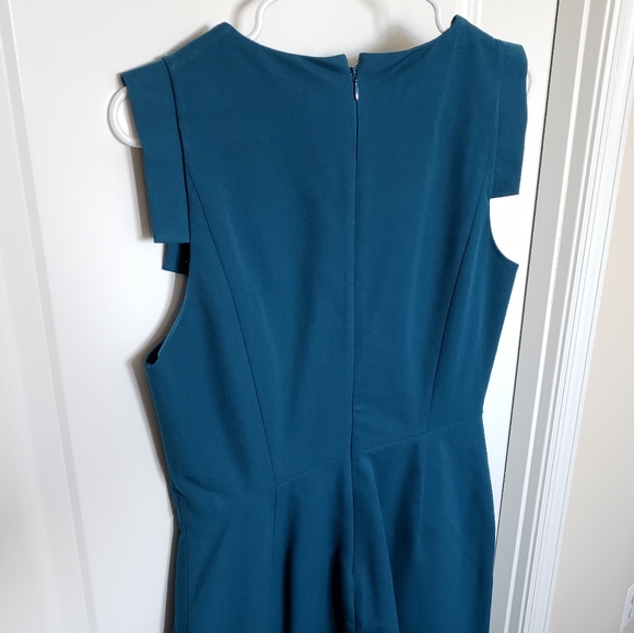 J.Crew Factory Blue Origami Sheath Dress - Picture 8 of 10